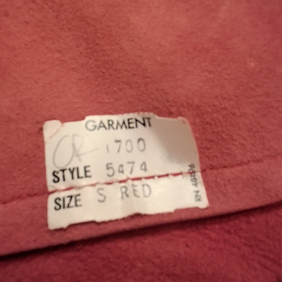 Koslow's Red Leather Open-Front Over-Sized Jacket Coat Women Size Small-Medium - Picture 10 of 16